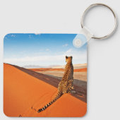 Deserts Cheetah Savannah Desert Sleutelhanger (Achterkant)