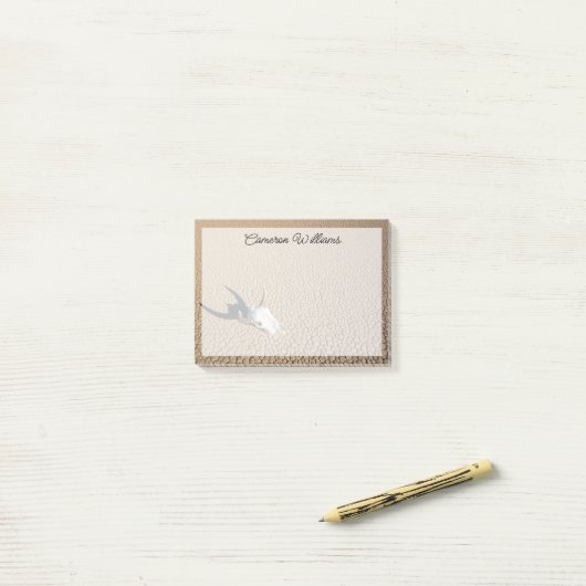 Deserts | Cow Skull on the Desert Ground Post-it® Notes (Op bureau)