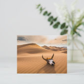 Deserts | Cow Skull Rippled Sand Dunes Briefkaart (Staand voorkant)