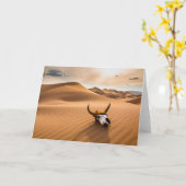 Deserts | Cow Skull Rippled Sand Dunes Kaart (Gele Bloem)