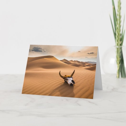 Deserts | Cow Skull Rippled Sand Dunes Kaart (Voorkant)