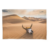 Deserts | Cow Skull Rippled Sand Dunes Kussensloop (Voorkant)