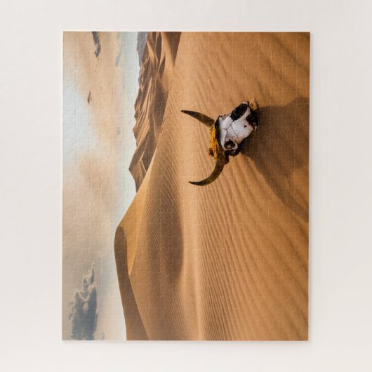 Deserts | Cow Skull Rippled Sand Dunes Legpuzzel (Verticaal)