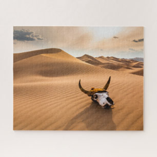 Deserts   Cow Skull Rippled Sand Dunes Legpuzzel