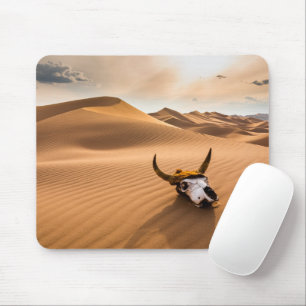 Deserts Cow Skull Rippled Sand Dunes Muismat