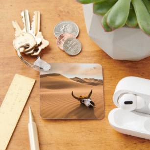 Deserts Cow Skull Rippled Sand Dunes Sleutelhanger
