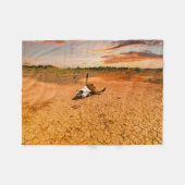 Deserts | Desert with Cow Skull Fleece Deken (Voorkant (Horizontaal))
