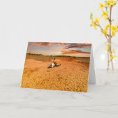 Deserts | Desert with Cow Skull Kaart (Gele Bloem)