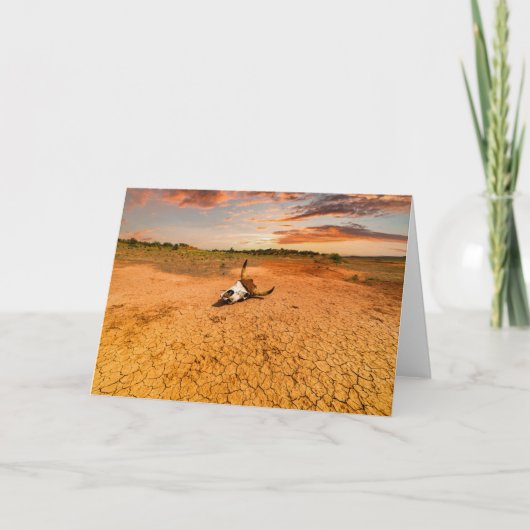 Deserts | Desert with Cow Skull Kaart (Voorkant)