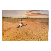 Deserts | Desert with Cow Skull Kussensloop (Achterkant)