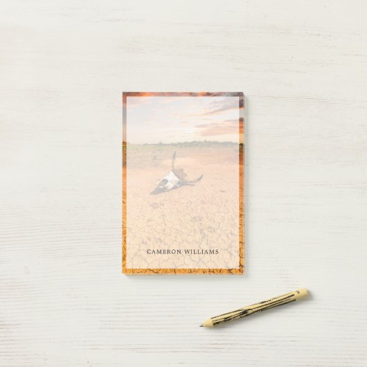Deserts | Desert with Cow Skull Post-it® Notes (Op bureau)
