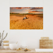 Deserts | Desert with Cow Skull Poster (Keuken)