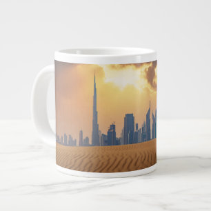 Deserts Dubai's Skyline View from Sand Dune Grote Koffiekop