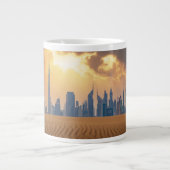 Deserts Dubai's Skyline View from Sand Dune Grote Koffiekop (Voorkant)