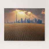 Deserts Dubai's Skyline View from Sand Dune Legpuzzel (Horizontaal)