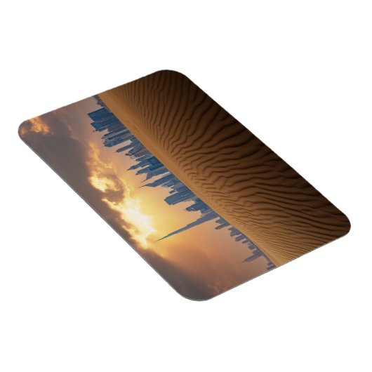 Deserts Dubai's Skyline View from Sand Dune Magneet (Rechterzijde)