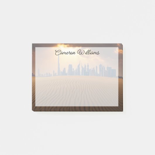 Deserts | Dubai's Skyline View from Sand Dune Post-it® Notes (Voorkant)