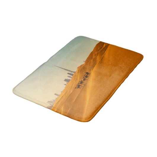 Deserts Dubai's Skyline View with Camels Badmat (Gekanteld)