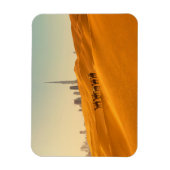 Deserts Dubai's Skyline View with Camels Magneet (Verticaal)