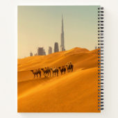 Deserts Dubai's Skyline View with Camels Notitieboek (Achterkant)