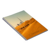 Deserts Dubai's Skyline View with Camels Notitieboek (Rechterzijde)