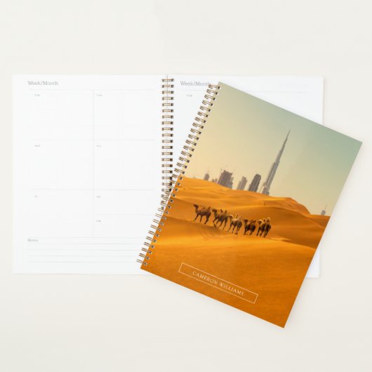 Deserts Dubai's Skyline View with Camels Planner (Display)
