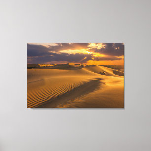 Deserts Landscape of Sand Dunes Canvas Afdruk