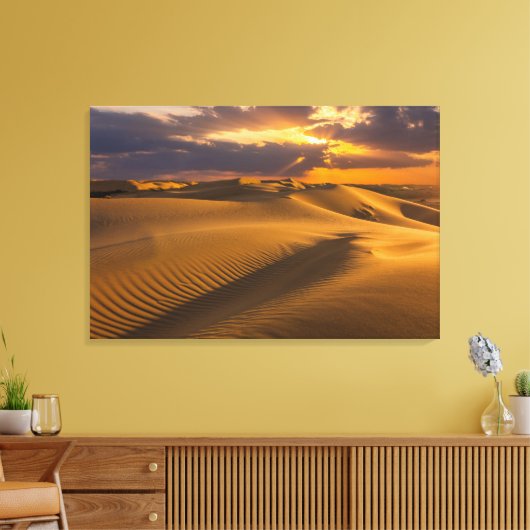 Deserts | Landscape of Sand Dunes Canvas Afdruk (Insitu (Woonkamer))