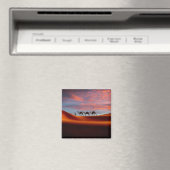 Deserts Man & Camels in the Sand Dunes Magneet (Insitu (Vaatwasser))