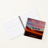 Deserts Man & Camels in the Sand Dunes Notitieboek (Binnen)