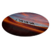 Deserts Man & Camels in the Sand Dunes Snijplank (Hoek)