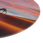 Deserts Man & Camels in the Sand Dunes Snijplank (Hoek)