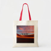 Deserts Man & Camels in the Sand Dunes Tote Bag (Voorkant)
