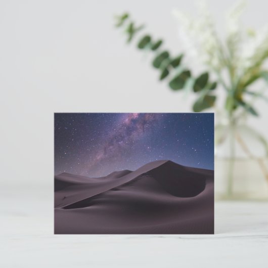 Deserts | Milky Way Starry Sky Sand Dune Dubai Briefkaart (Staand voorkant)