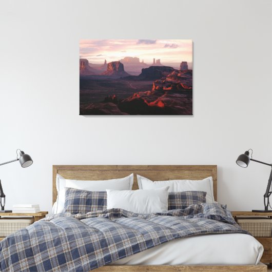 Deserts | Monument Valley Utah-Ariziona Canvas Afdruk (Insitu (Slaapkamer))