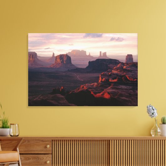 Deserts | Monument Valley Utah-Ariziona Canvas Afdruk (Insitu (Woonkamer))