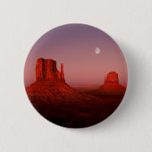 Deserts Moonrise Monument Valley Utah Ronde Button 5,7 Cm (Voorkant)