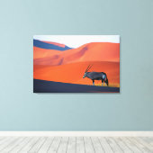 Deserts | Namib Desert Oryx Canvas Afdruk (Insitu (Houten vloer))