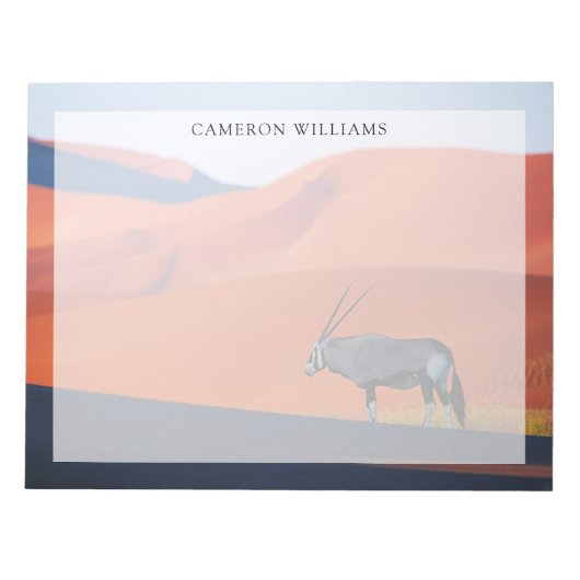 Deserts | Namib Desert Oryx Notitieblok (Voorkant)