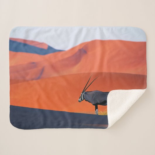 Deserts | Namib Desert Oryx Sherpa Deken (Voorkant (horizontaal))