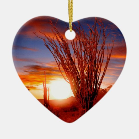 Deserts Ocotillo Sonora Arizona Keramisch Ornament (Voorkant)