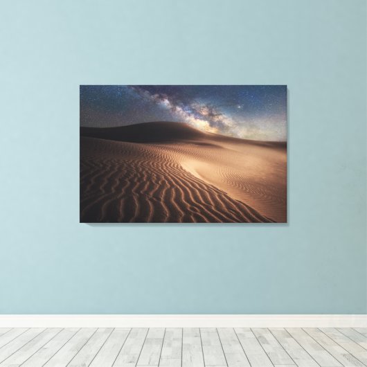 Deserts | Ordos City Mongolia China Canvas Afdruk (Insitu (Houten vloer))