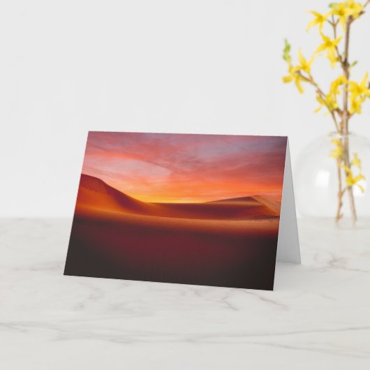 Deserts Rolling Desert Landscape Kaart (Gele Bloem)