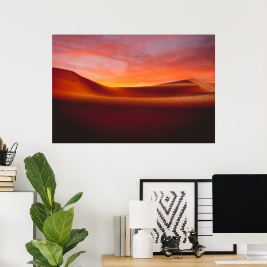 Deserts Rolling Desert Landscape Poster (Thuiskantoor)