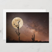 Deserts Saguaro Cactus With Birds in Desert Bedankkaart (Voorkant / Achterkant)