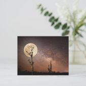 Deserts Saguaro Cactus With Birds in Desert Briefkaart (Staand voorkant)