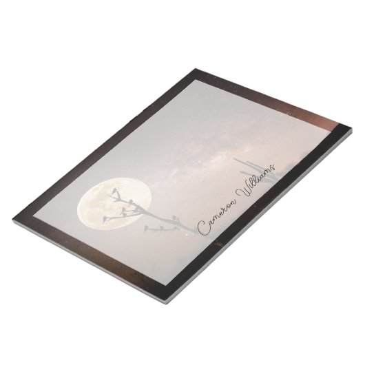 Deserts Saguaro Cactus With Birds in Desert Notitieblok (Schuin)