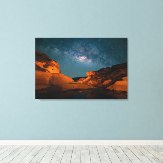 Deserts | Sam Pan Bok Night time Thailand Canvas Afdruk (Insitu (Houten vloer))