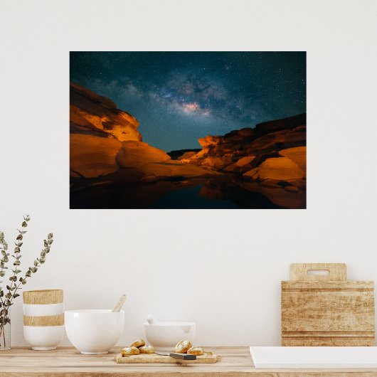 Deserts | Sam Pan Bok Night time Thailand Poster (Keuken)