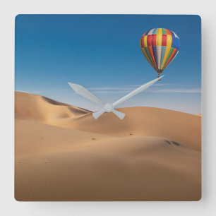 Deserts Sand Dunes in the Dubai Desert Vierkante Klok